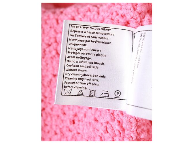 Chanel Open-Front Sleeveless Vest in Pink Cotton - view 4