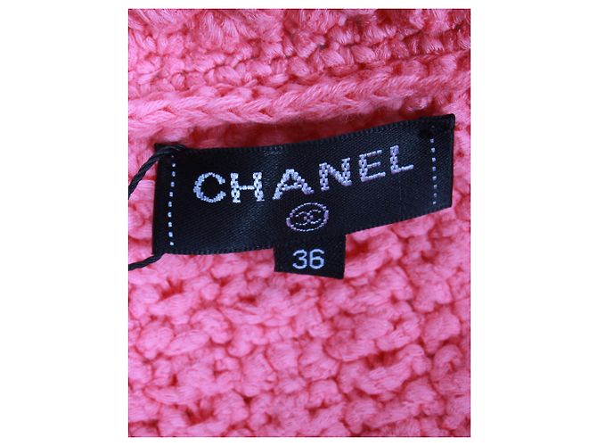 Chanel Open-Front Sleeveless Vest in Pink Cotton - view 5