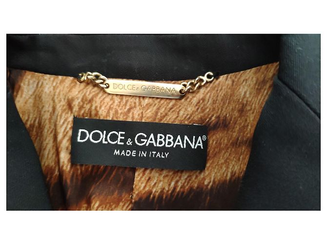 Dolce & Gabbana DOLCE&GABBANA SHORT SINGLE-BREASTED JACKET IN WOOL CANVAS . Black - view 2
