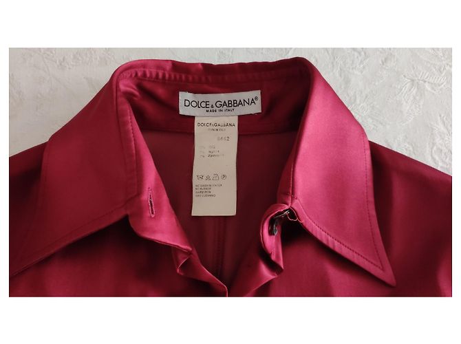 Dolce & Gabbana DOLCE&GABBANA BODY A CAMICIA MANICA LUNGA IN SETA Bordò - vista 2