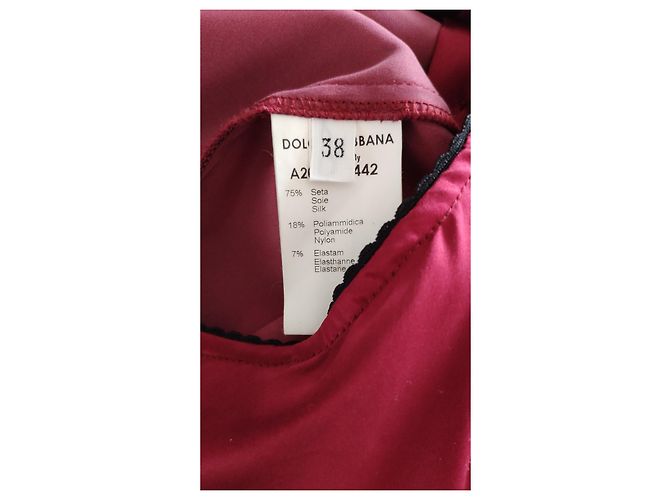 Dolce & Gabbana DOLCE&GABBANA BODY A CAMICIA MANICA LUNGA IN SETA Bordò - vista 4