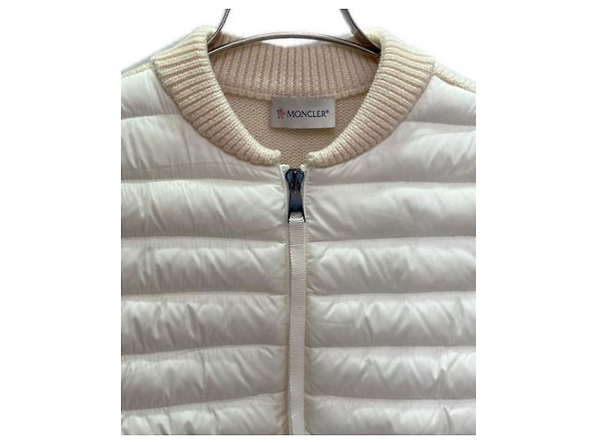 Moncler White Wool Down Jacket - view 4
