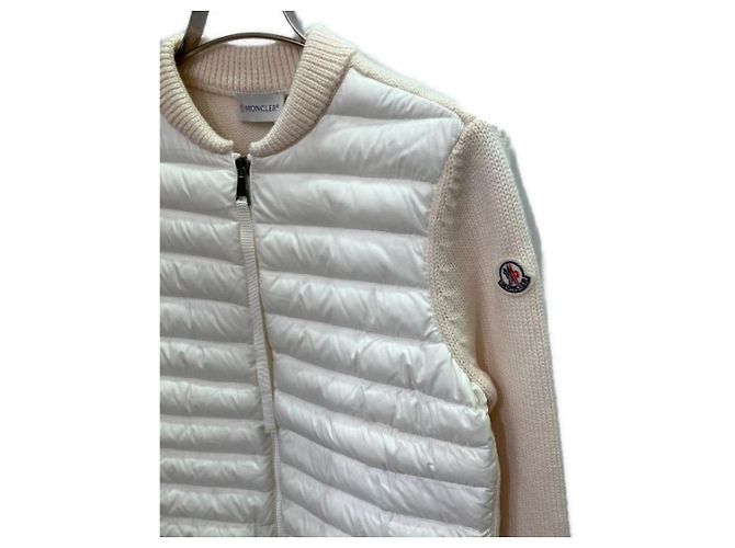 Moncler White Wool Down Jacket - view 5