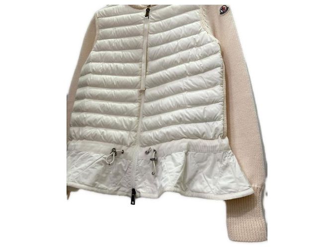 Moncler White Wool Down Jacket - view 6
