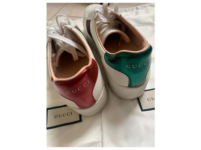 Taglia della sneaker con plateau Gucci Ace 40 Bianco - vista 2