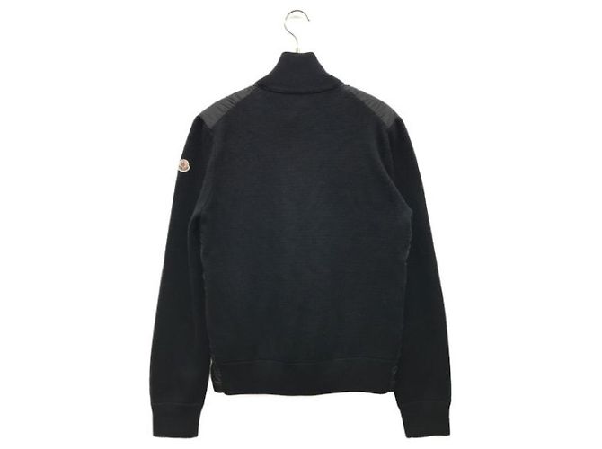 Moncler Down Jacket Navy Blue Wool Nylon - view 2