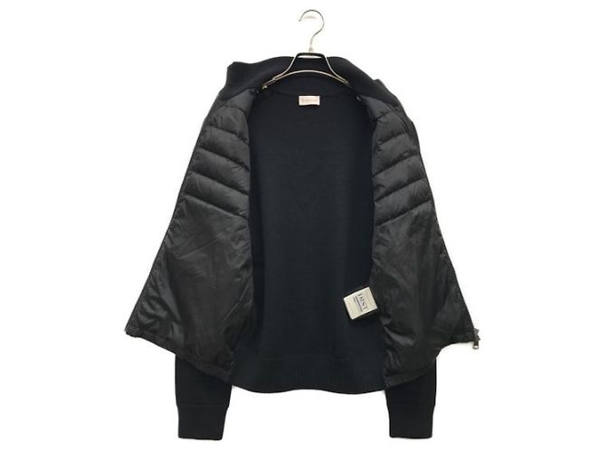 Moncler Down Jacket Navy Blue Wool Nylon - view 3
