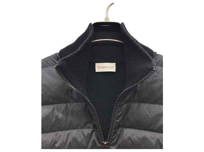 Moncler Down Jacket Navy Blue Wool Nylon - view 4