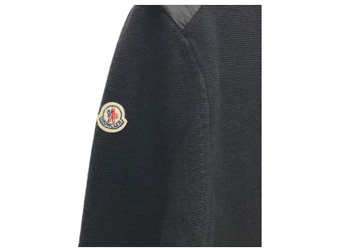 Moncler Down Jacket Navy Blue Wool Nylon - view 6
