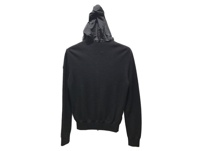 Moncler Strickjacke Schwarz Wolle Nylon - Ansicht 2