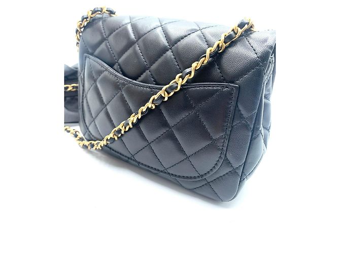 Timeless Borsa Chanel Puerto Banus Mini in pelle nera Nero - vista 2