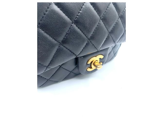 Timeless Borsa Chanel Puerto Banus Mini in pelle nera Nero - vista 7