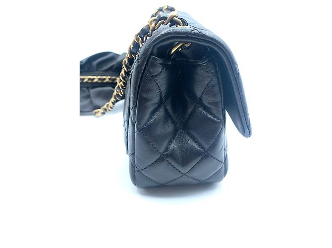 Timeless Borsa Chanel Puerto Banus Mini in pelle nera Nero - vista 8