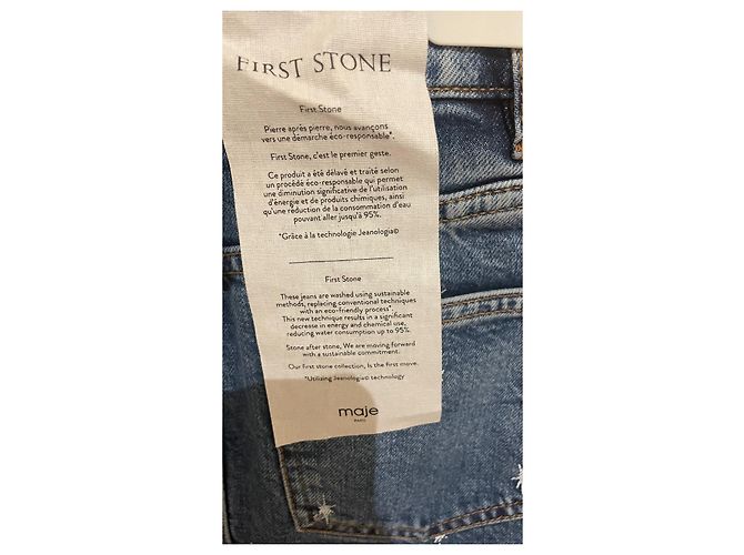 Gonna in denim Maje azzurra Blu chiaro - vista 3