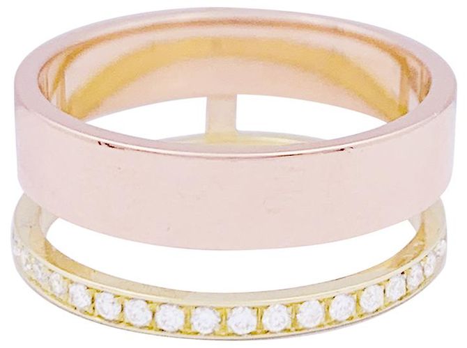 Anello Repossi, “berbero”, due ori e diamanti. - vista 2