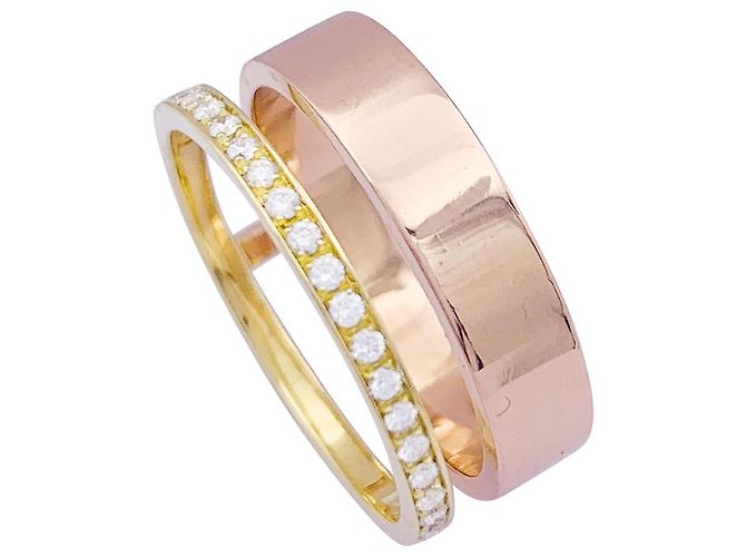Anello Repossi, “berbero”, due ori e diamanti. - vista 3