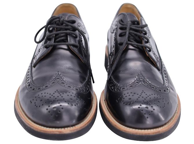 Oxford stringata Tod's in pelle nera - vista 3