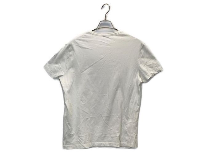 T-shirt Moncler Maglia stampata bianca e rossa cotone Bianco Rosso - vista 2