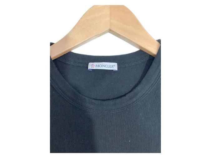 T-shirt Moncler nera in cotone Nero - vista 3
