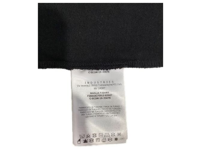 T-shirt Moncler nera in cotone Nero - vista 4