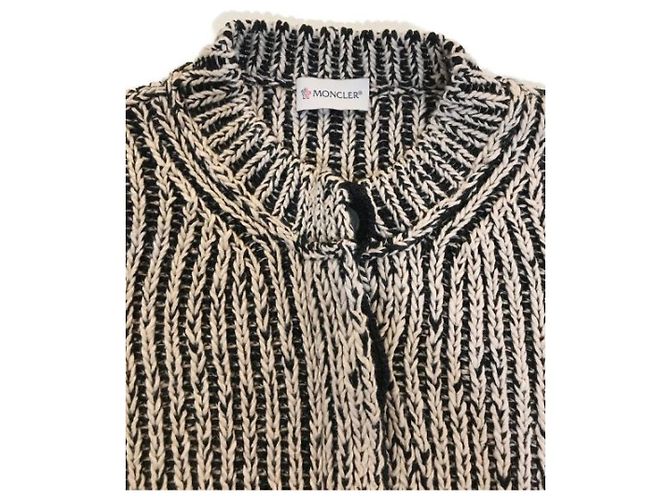 Moncler Strickjacke mit Zopfmuster beige - Ansicht 4