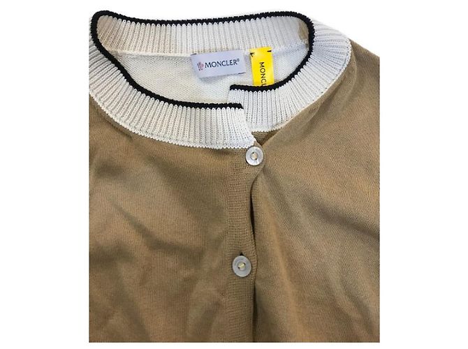 Cárdigan Moncler de algodón intercambiable negro beige - vista 3