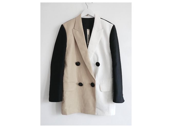 Petar Petrov colourblock linen jacket - view 2