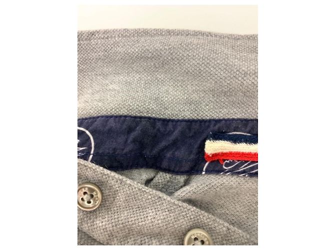 Polo Moncler Grigia in Cotone Grigio - vista 3