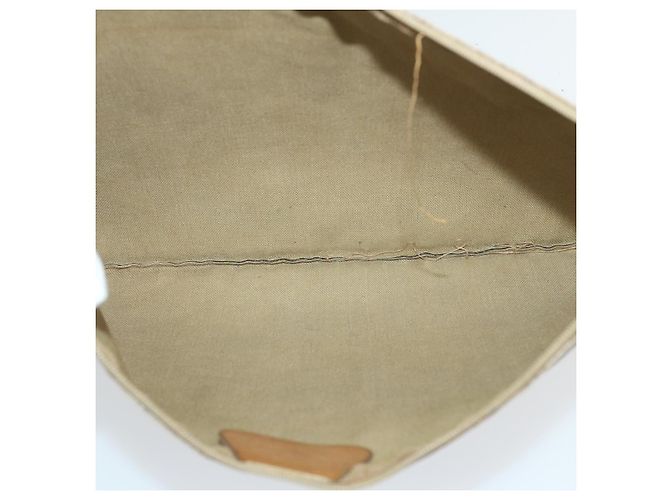 GUCCI GG PLUS Canvas Clutch Bag PVC Leder 2Set Beige Auth ti1279 - Ansicht 10