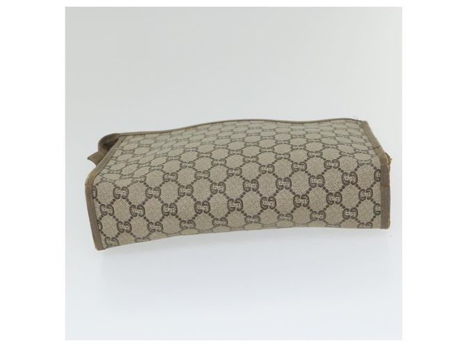 GUCCI GG PLUS Canvas Clutch Bag PVC Leder 2Set Beige Auth ti1279 - Ansicht 18