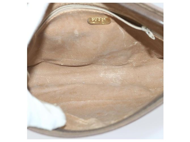 GUCCI GG PLUS Canvas Clutch Bag PVC Leder 2Set Beige Auth ti1279 - Ansicht 20