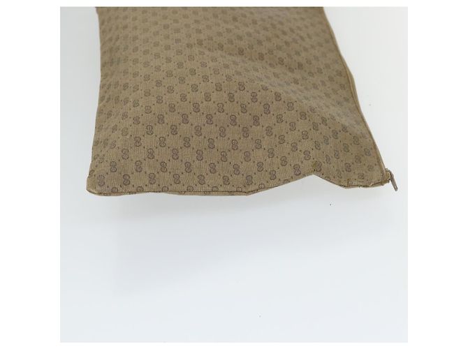 GUCCI GG PLUS Canvas Clutch Bag PVC Leder 2Set Beige Auth ti1279 - Ansicht 5