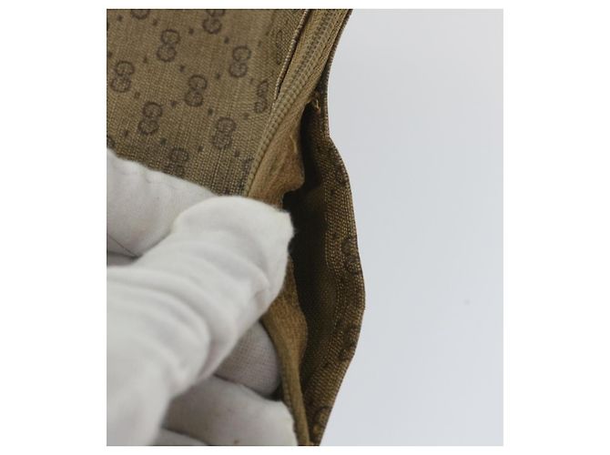 GUCCI GG PLUS Canvas Clutch Bag PVC Leder 2Set Beige Auth ti1279 - Ansicht 7