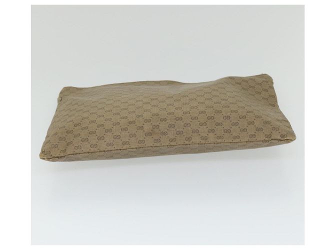 GUCCI GG PLUS Canvas Clutch Bag PVC Leder 2Set Beige Auth ti1279 - Ansicht 9