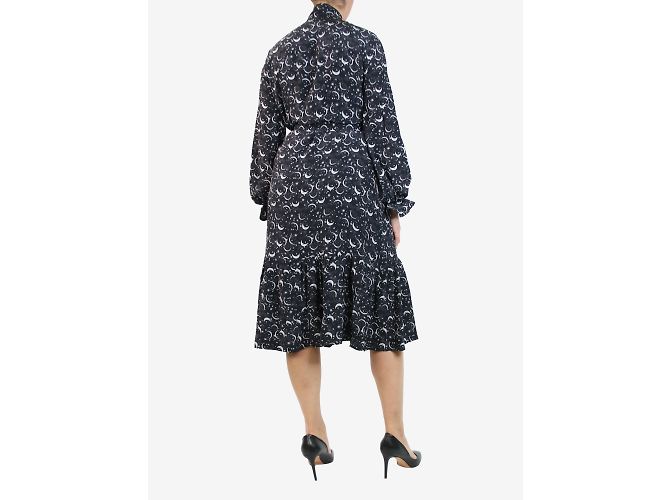Autre Marque Abito midi nero con stampa stelle - taglia S - vista 3