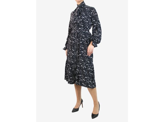 Autre Marque Abito midi nero con stampa stelle - taglia S - vista 4