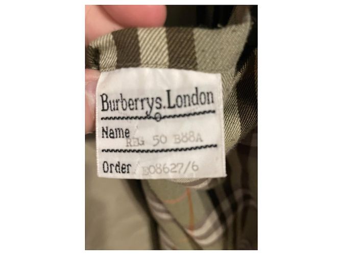 Trench Burberry Beige in Cotone - vista 7
