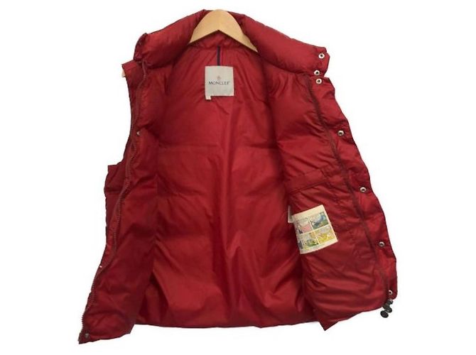 Moncler Daunenweste Rot Nylon - Ansicht 6