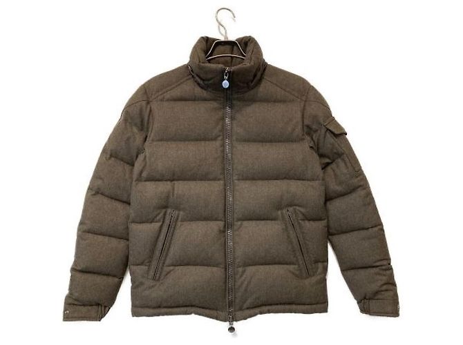 Moncler Enèvre Brown Wool Coat Men - view 3
