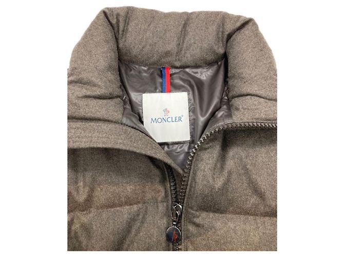Moncler Enèvre Brown Wool Coat Men - view 6