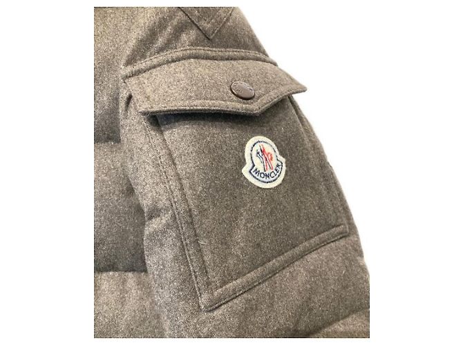 Moncler Enèvre Brown Wool Coat Men - view 7