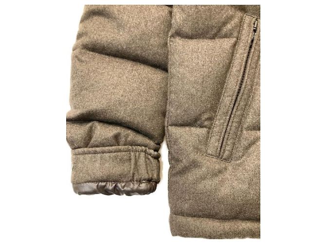 Moncler Enèvre Brown Wool Coat Men - view 9