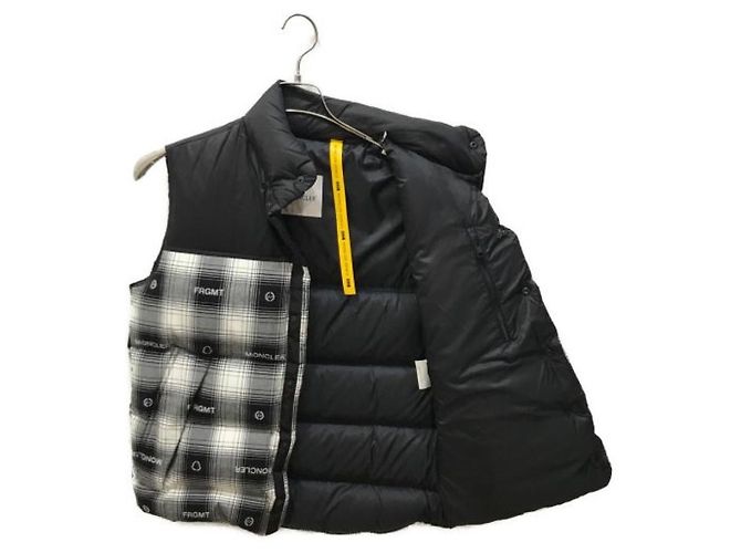 Giacca Moncler Daxy nera e bianca cotone nylon Nero Bianco - vista 3