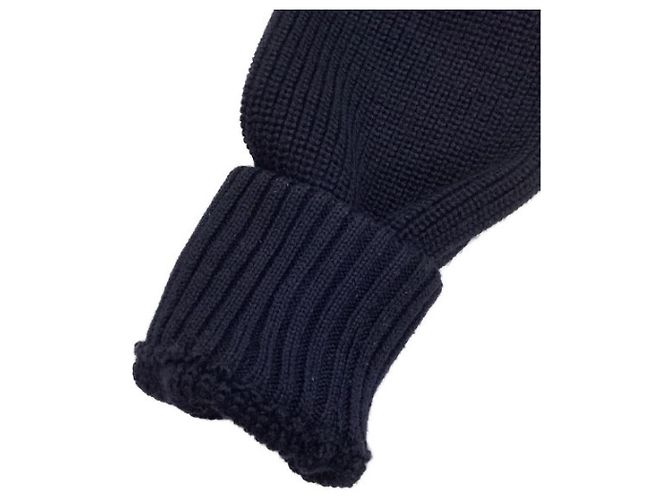 Moncler Strickjacke Navy Blau Wolle Nylon Marineblau - Ansicht 10