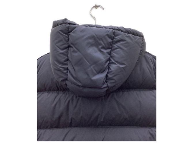 Moncler Strickjacke Navy Blau Wolle Nylon Marineblau - Ansicht 5