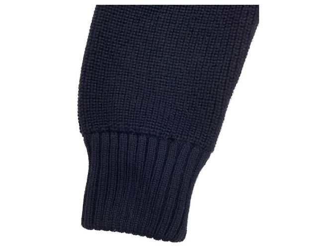 Moncler Strickjacke Navy Blau Wolle Nylon Marineblau - Ansicht 9