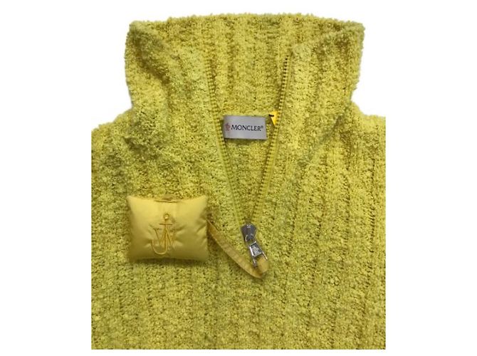 Moncler maglia a mezza zip gialla Giallo - vista 5