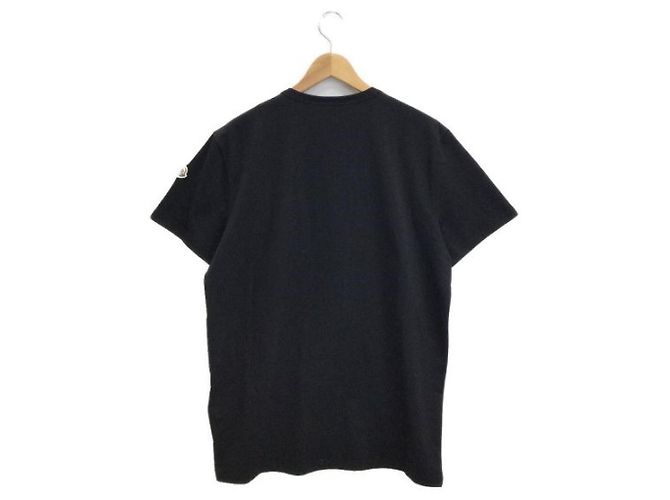T-shirt grafica Moncler con logo nero e giallo cotone - vista 2