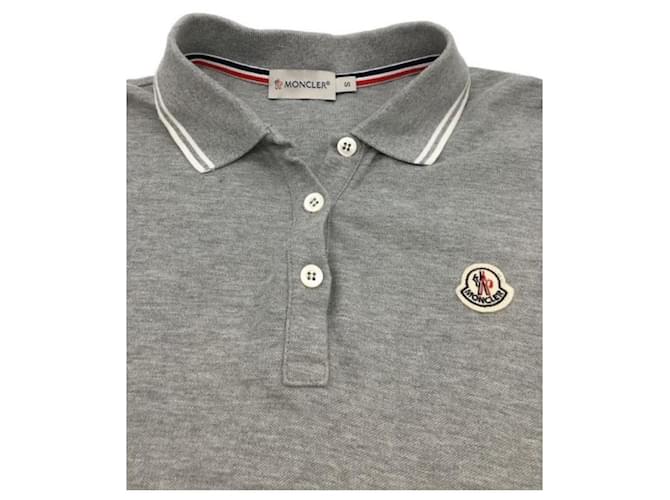 Polo Moncler de algodón gris - vista 3