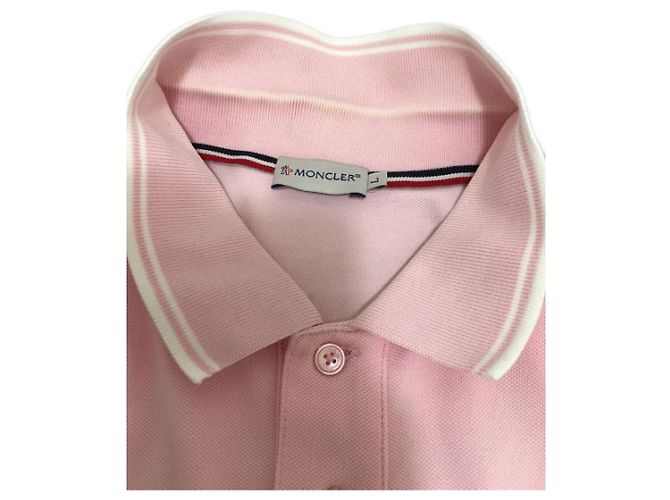 Polo Moncler Rosa in Cotone - vista 6